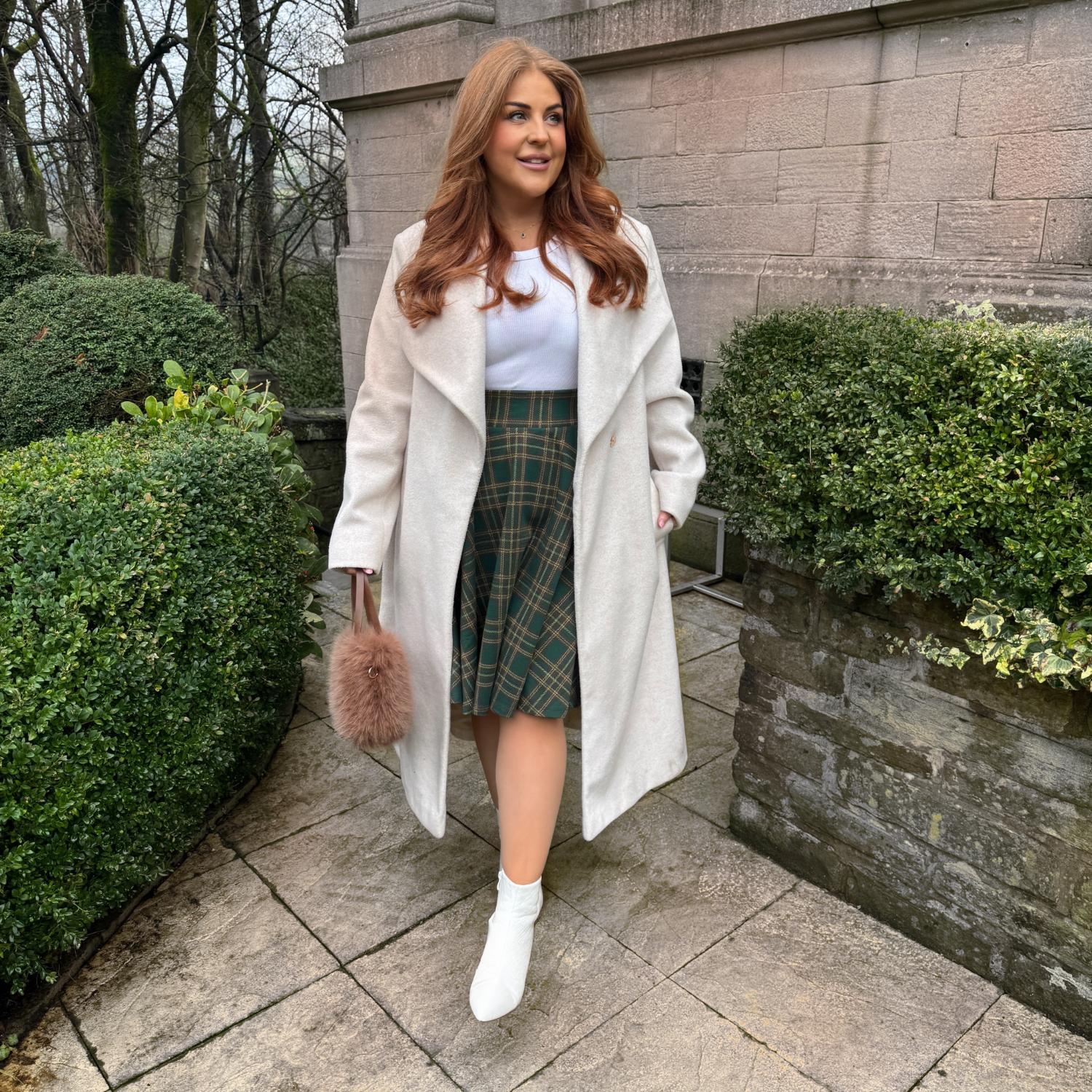 Plaid Flare Skirt - Glenfern