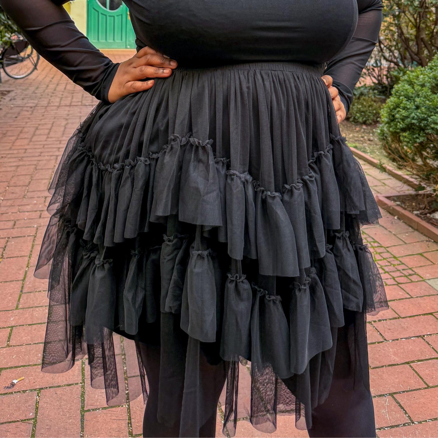 Falda de malla - Negra