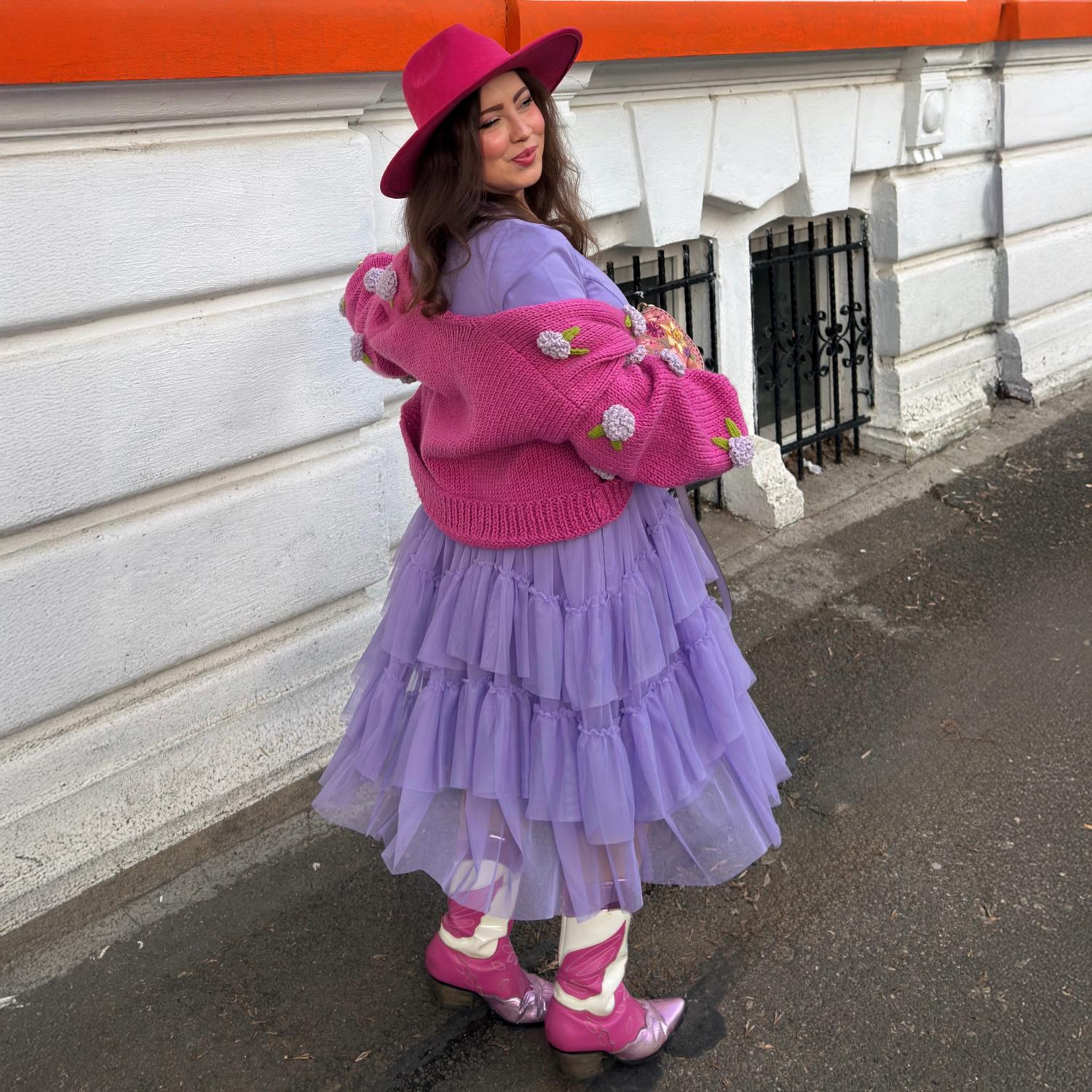 Falda de malla - Lavanda