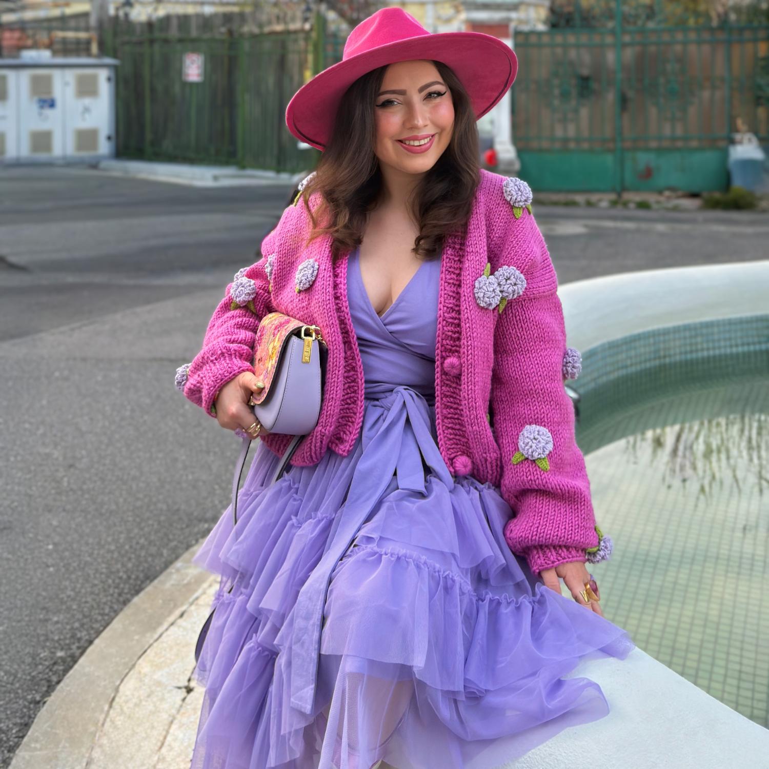 Falda de malla - Lavanda