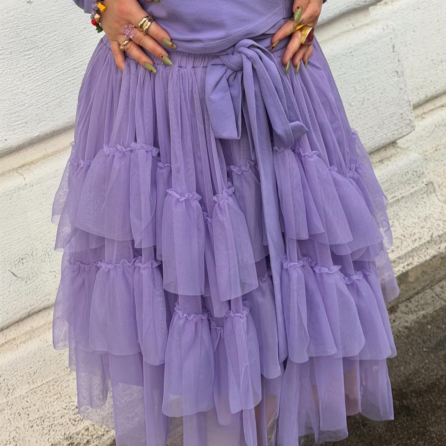 Falda de malla - Lavanda