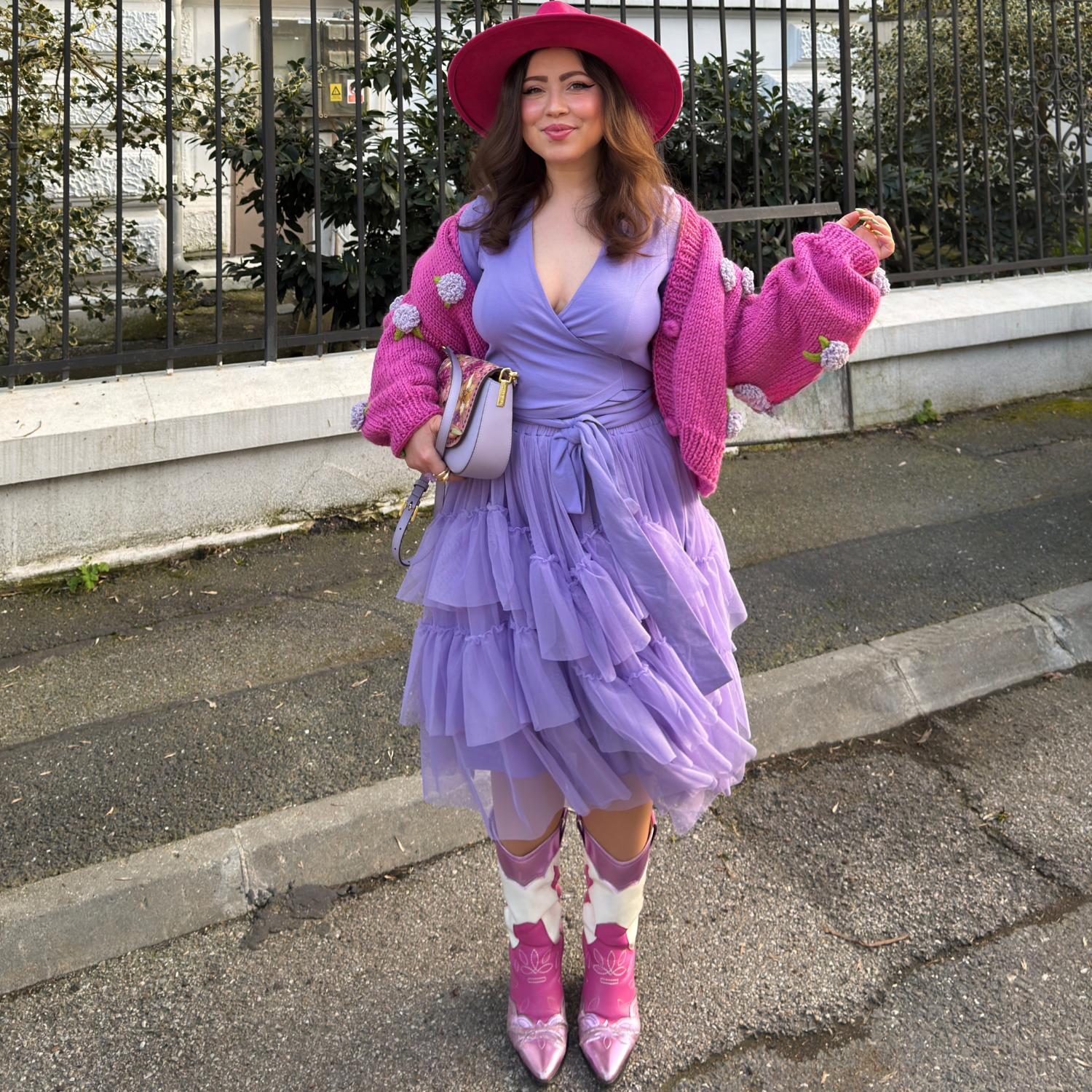 Falda de malla - Lavanda