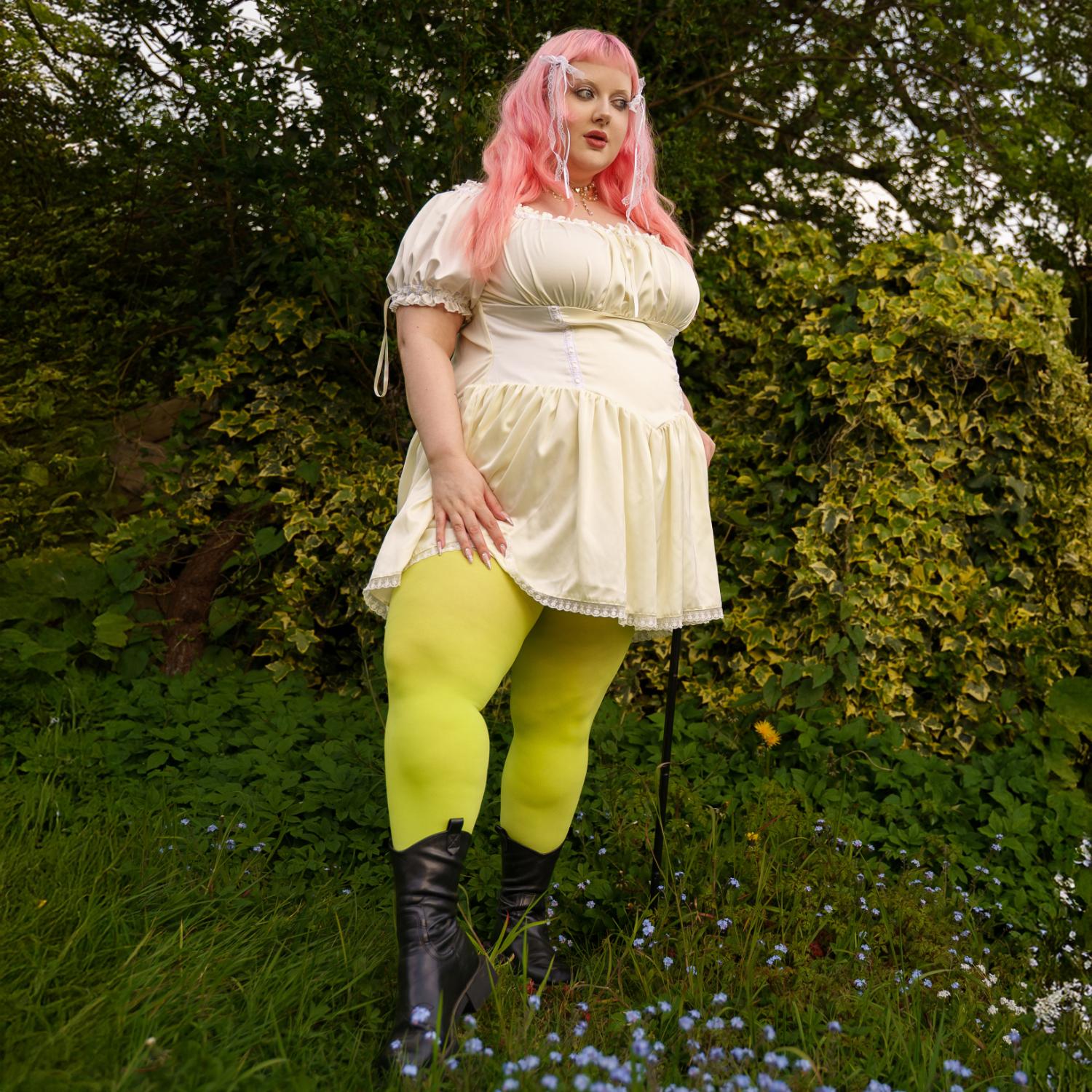 80 Denier Tights - Granny Smith