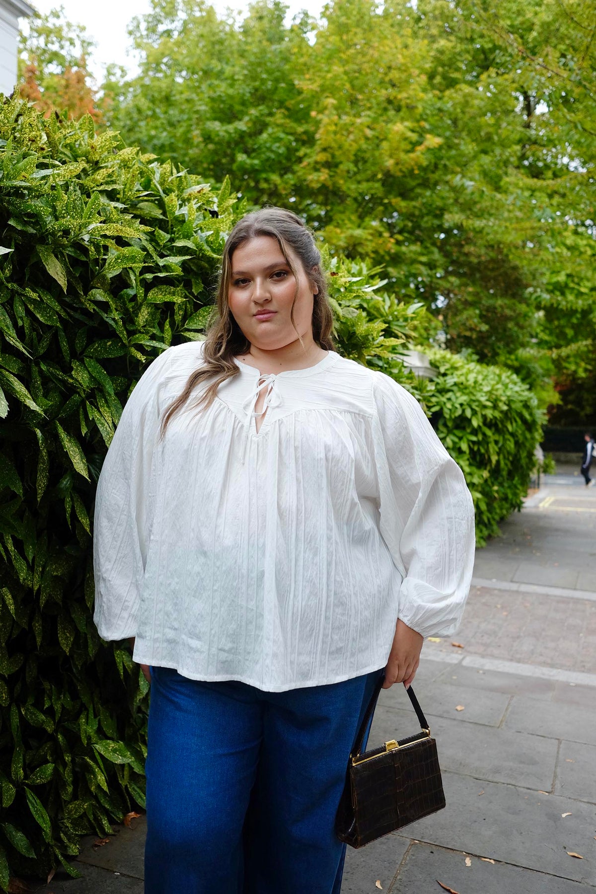 Iona Textured Woven Blouse - Cream