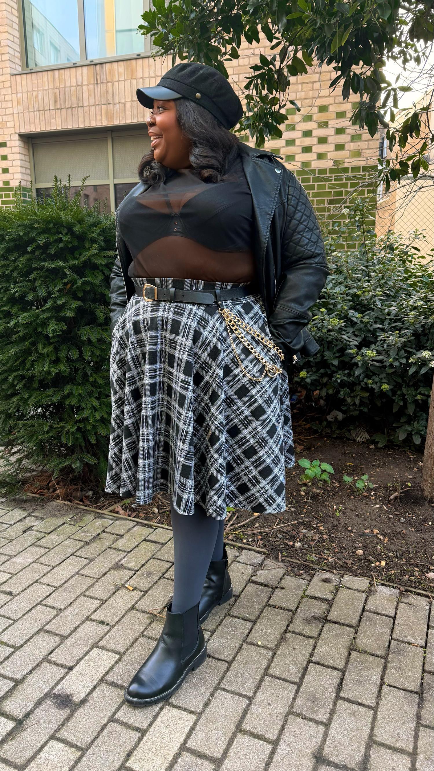 Plaid Flare Skirt - Cairn