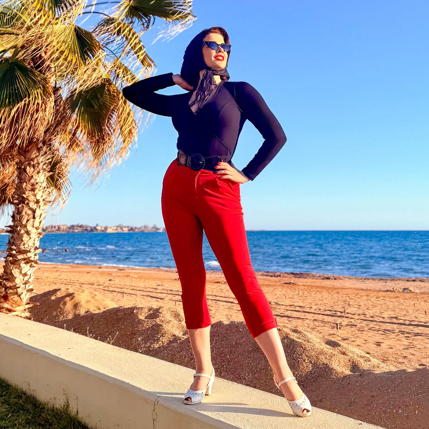 Top cache-cœur en coton biologique - Noir