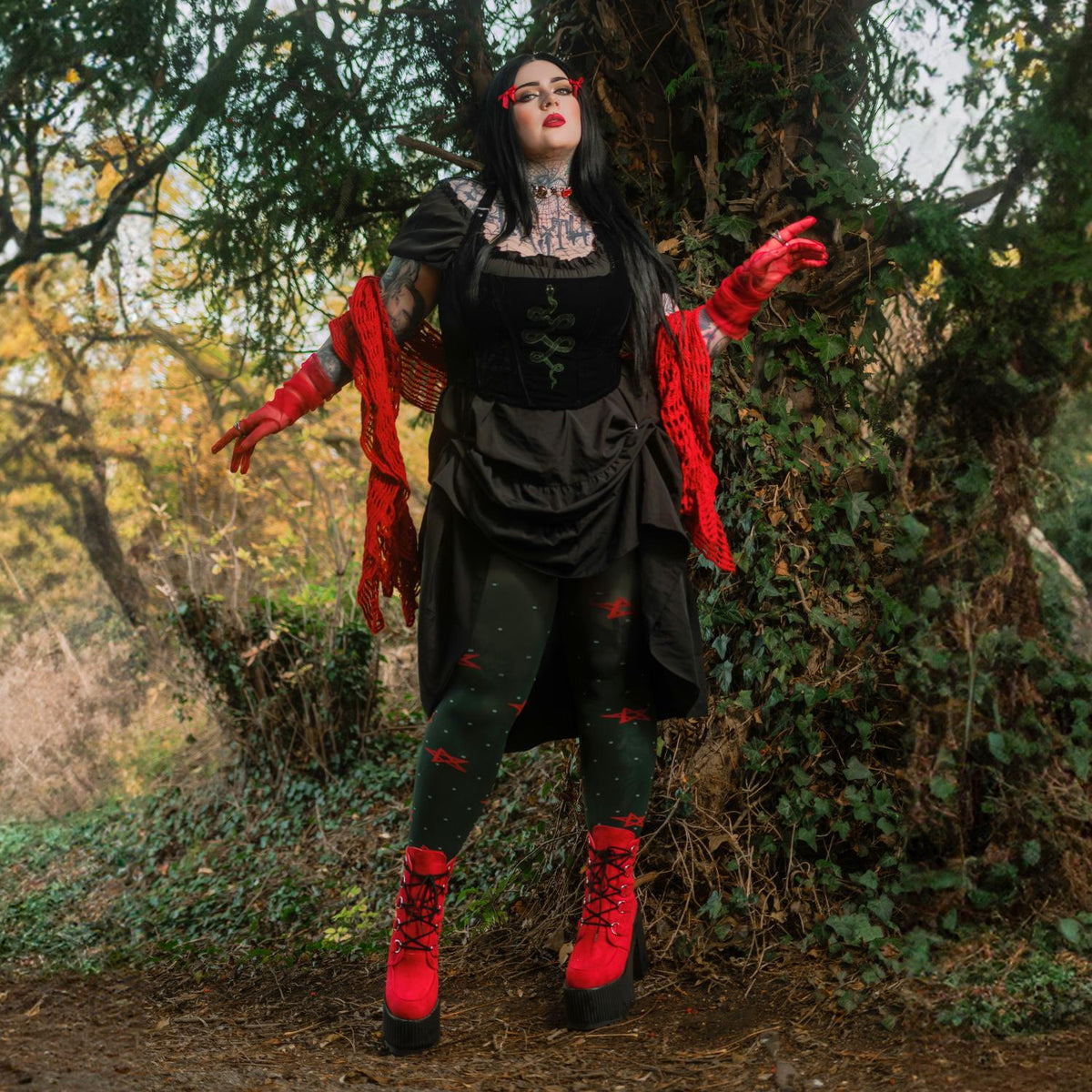 Meias opacas 80 denier - Woodland Magick