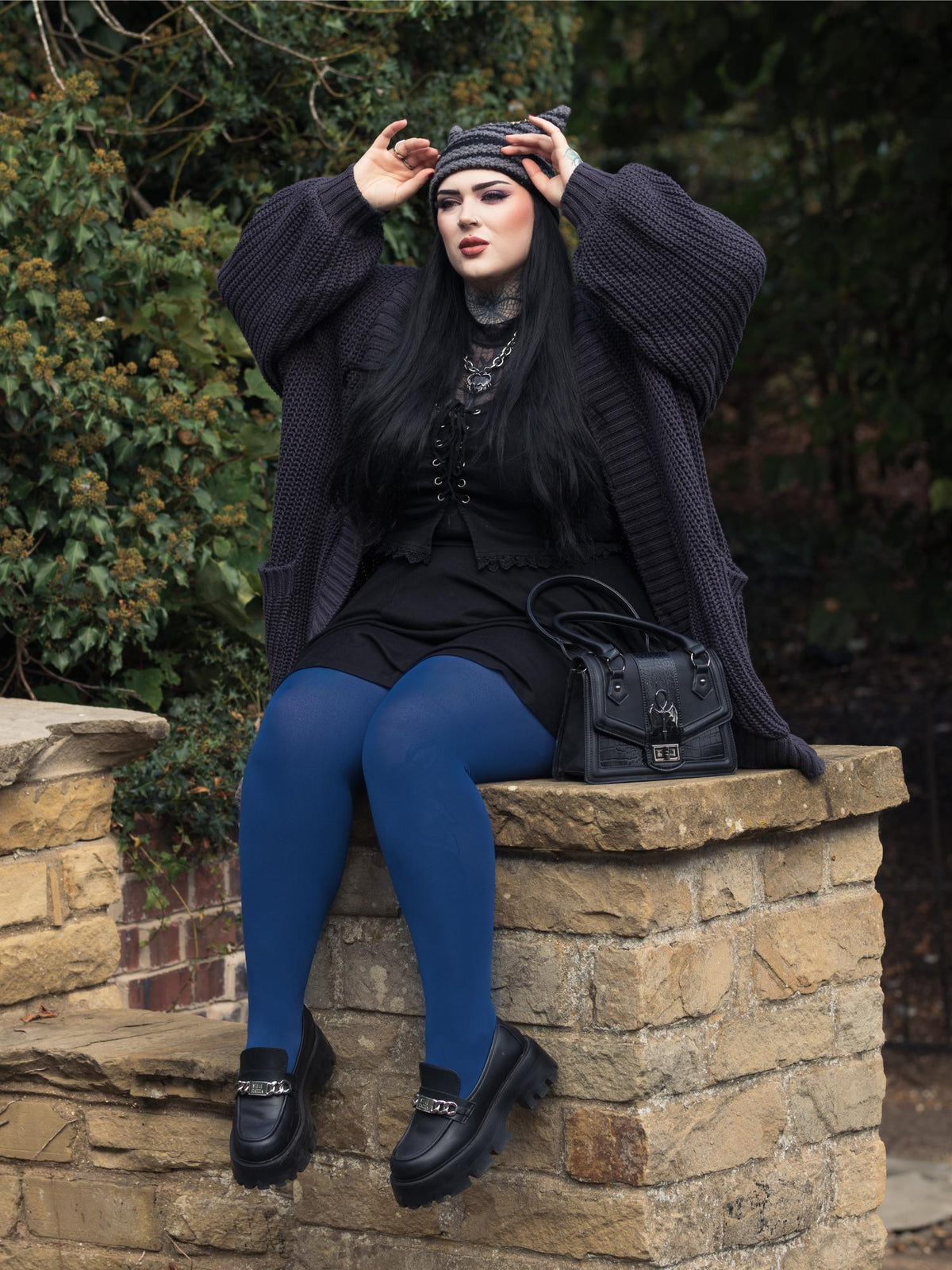 120 Denier Super-Opaque Tights - Kraken's Breath