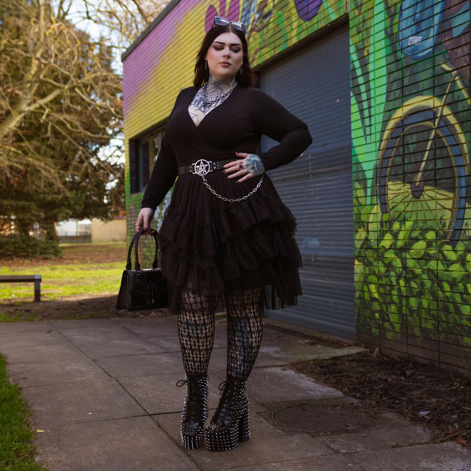 Falda de malla - Negra