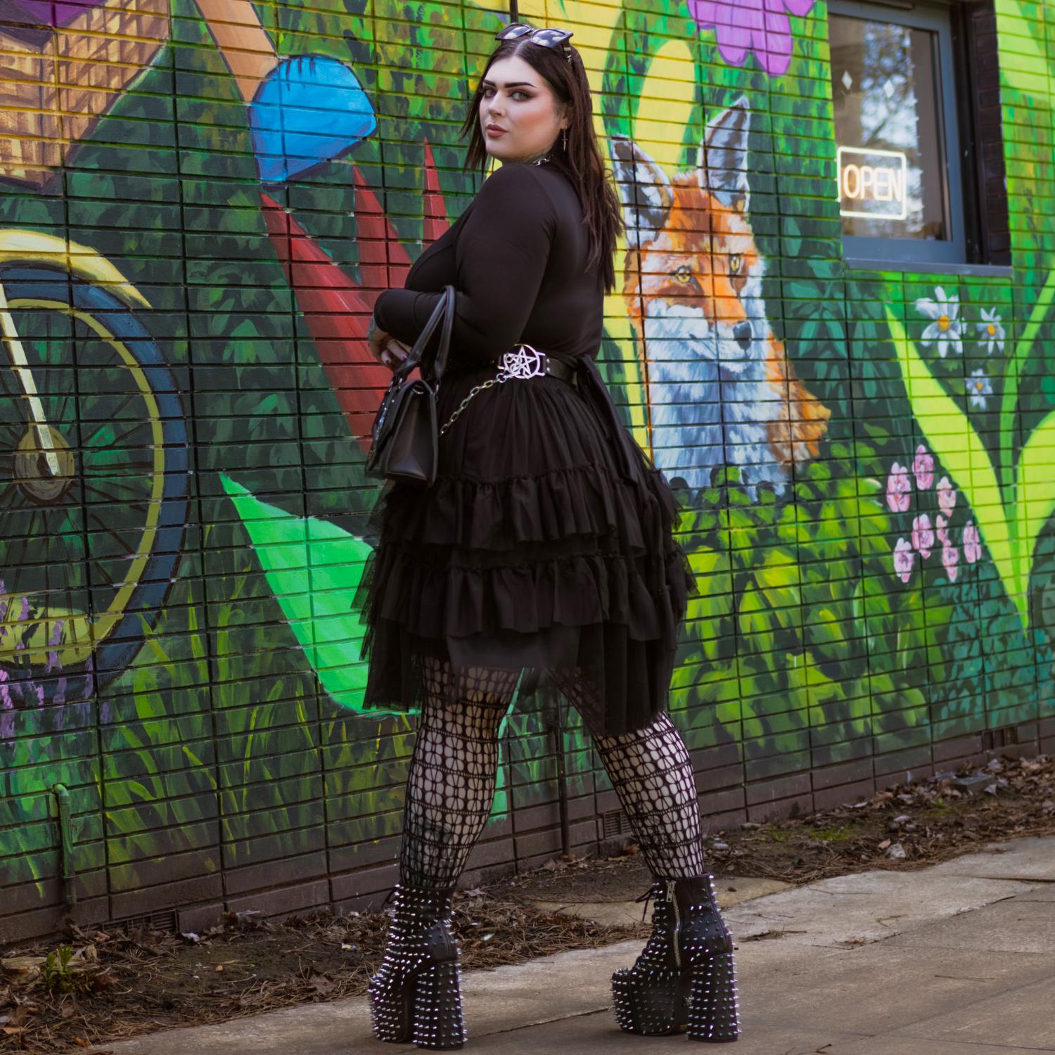 Spódnica z siateczki – czarna