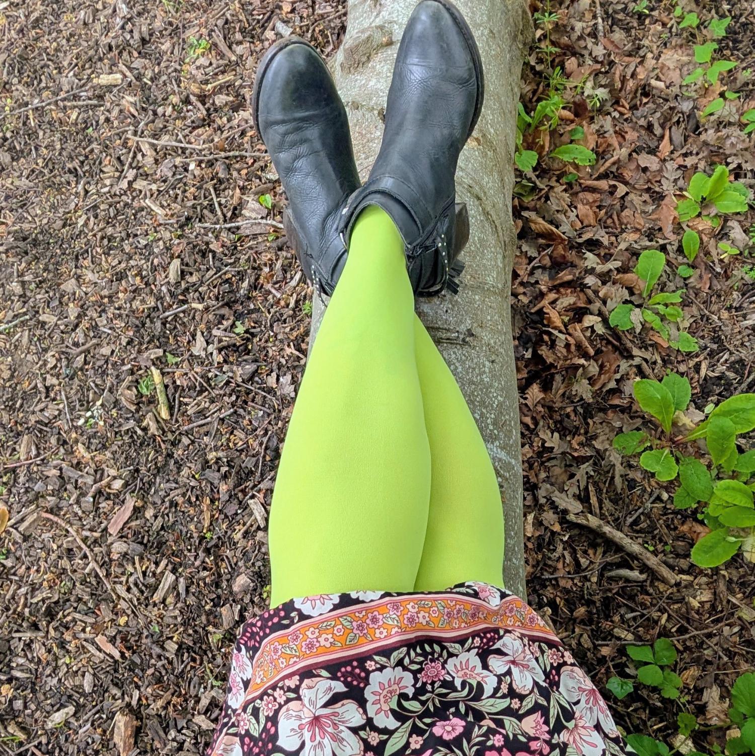 80 Denier Tights - Granny Smith
