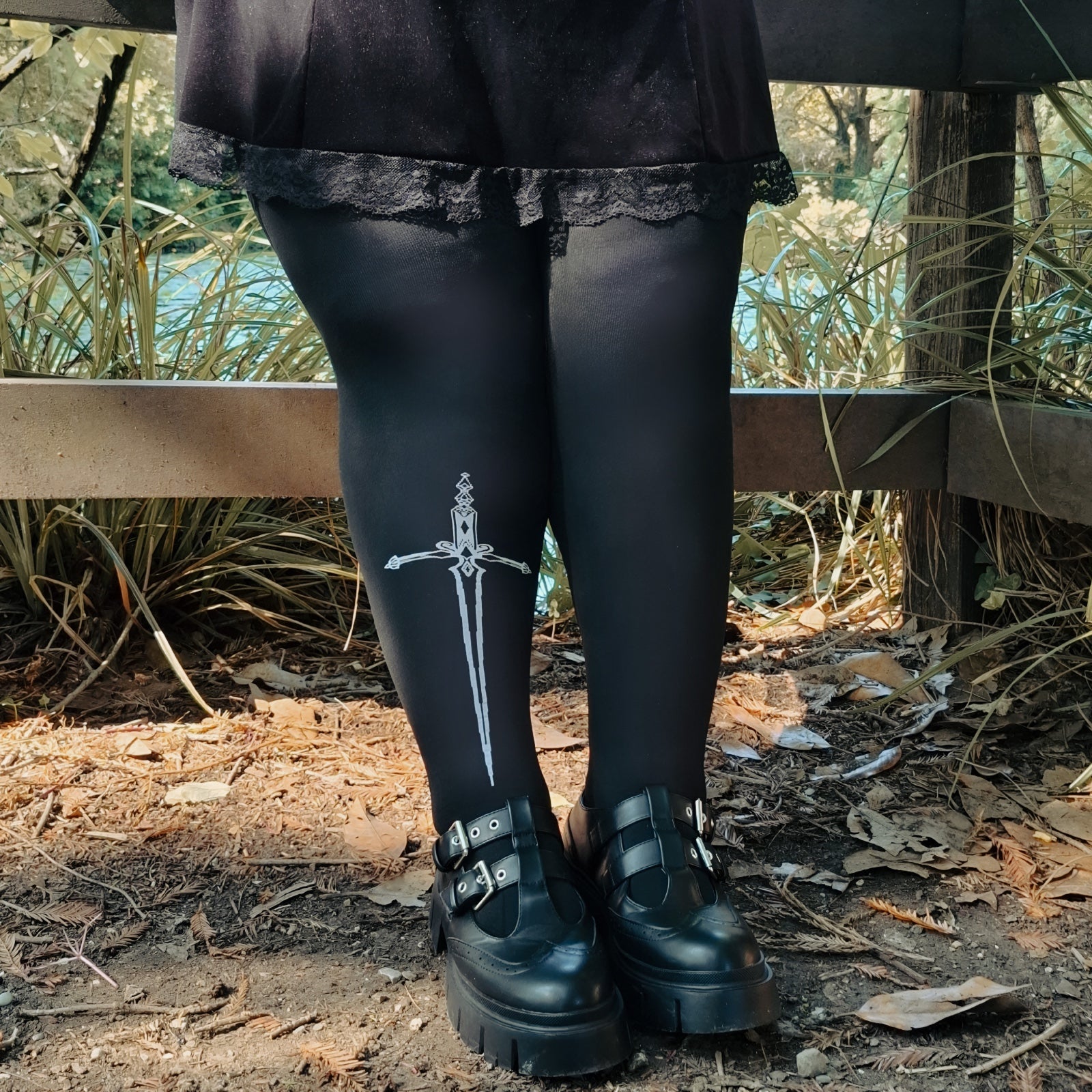 Midnight Executioner Tights | Sword Goth Tights | Snag – Snag EU