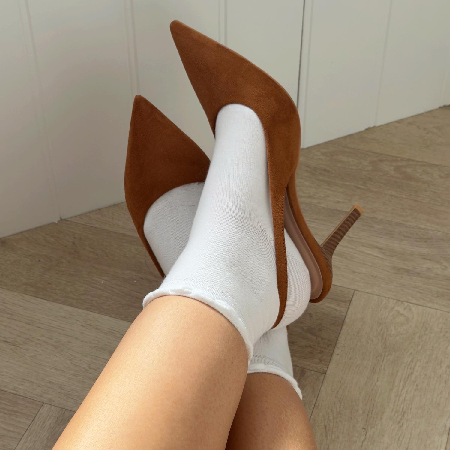 Calcetines cortos de bambú Ultimate - 5 pares en blanco