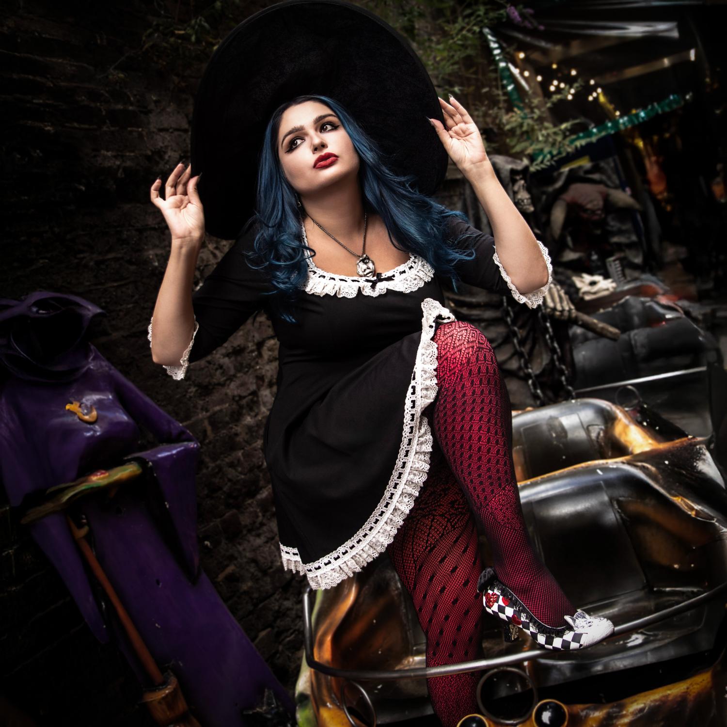Halloween Tights - In Pieces - Black