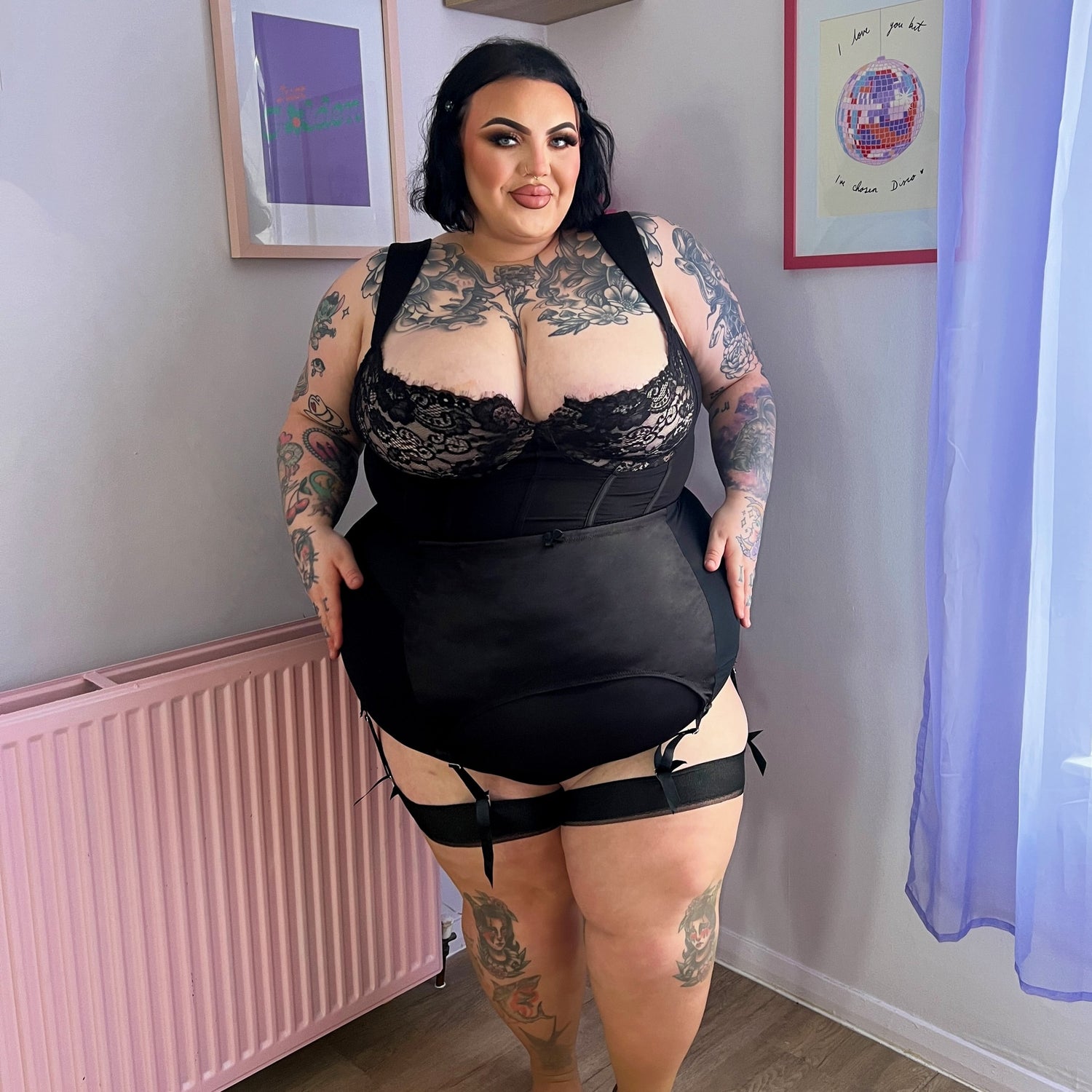 Reggicalze nero - Betty