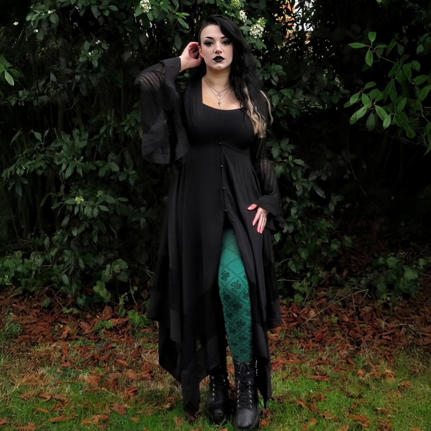 80 Denier Opaque Tights - Corra Snakes - Foliage Green