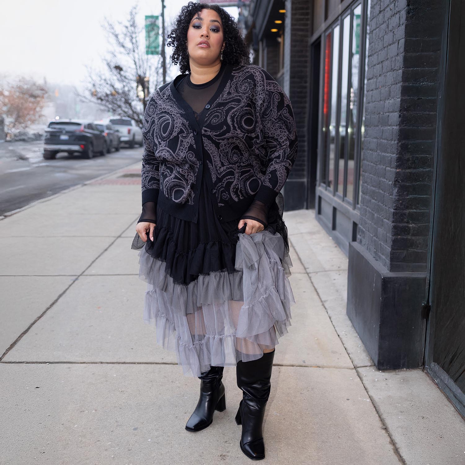 Cotton Rich Cardigan - Kraken's Embrace