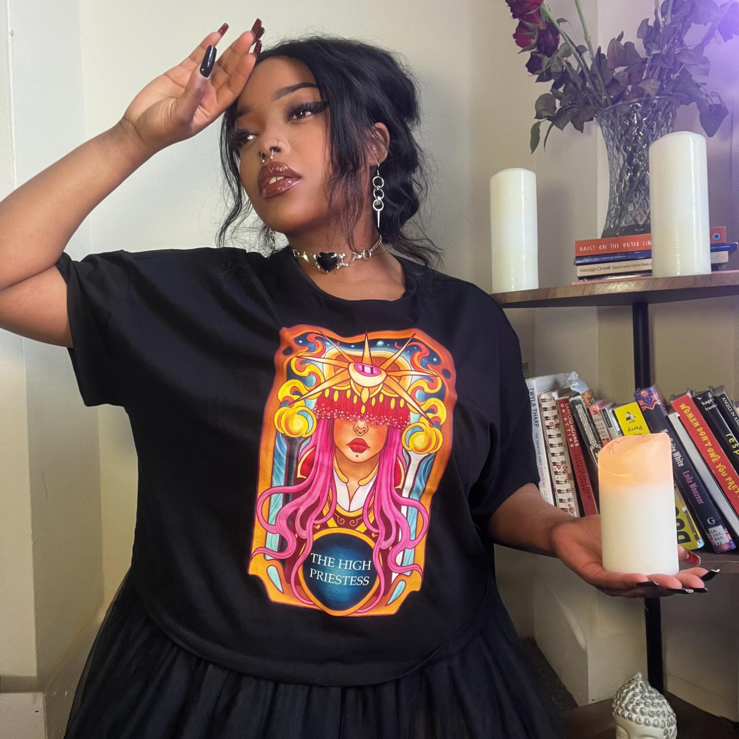 Major Arcana Boxy Tee - II The High Priestess