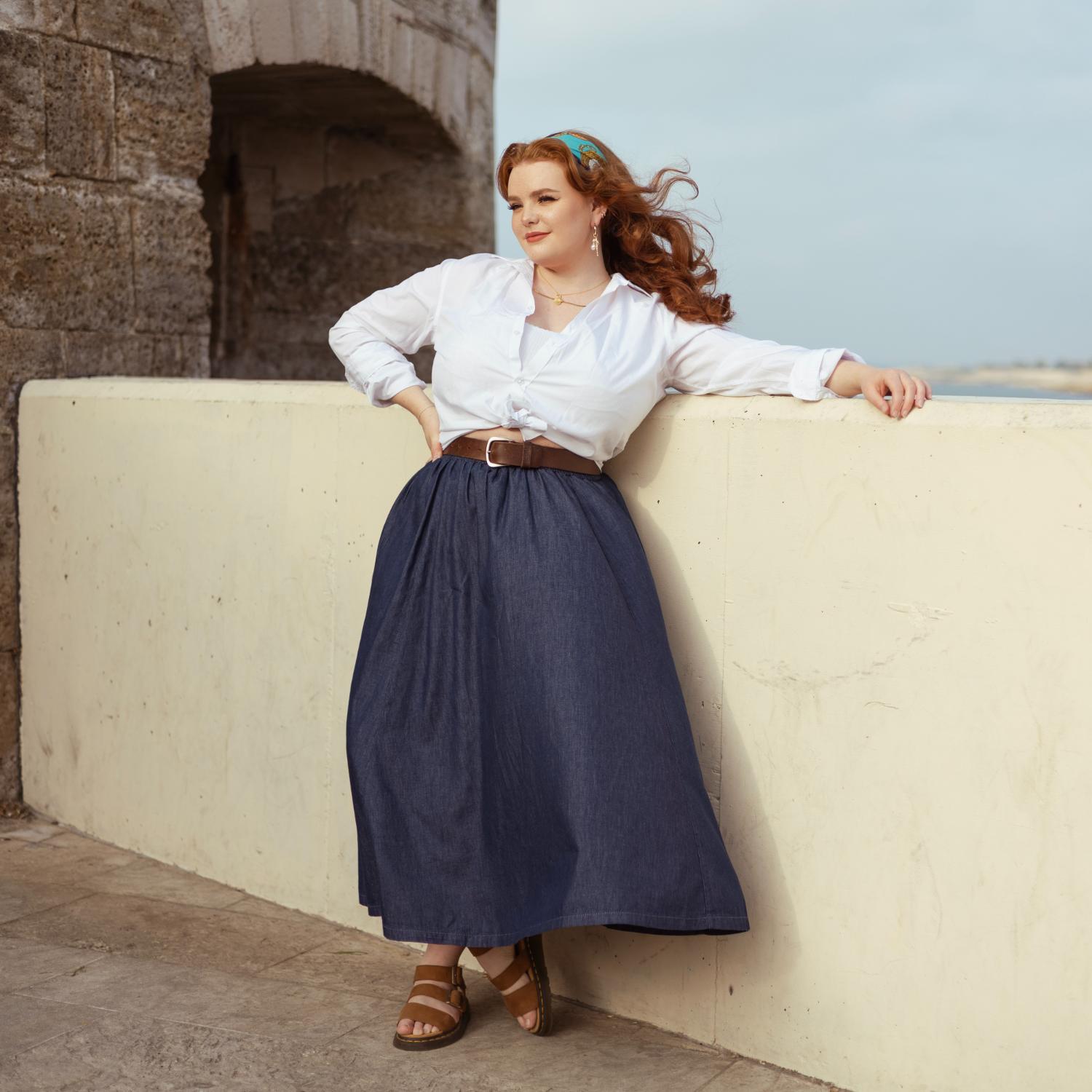 Maxi Chambray Skirt - Denim