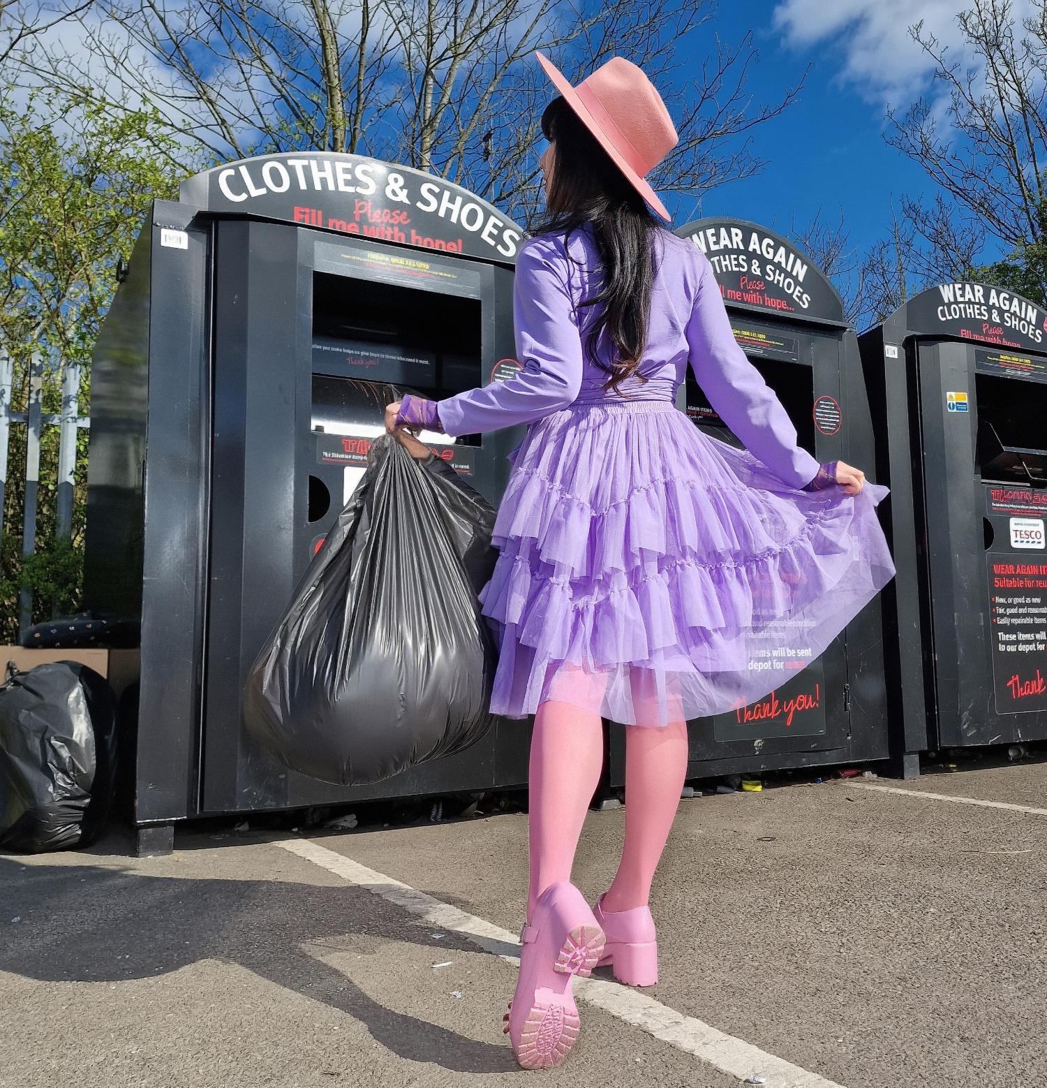 Falda de malla - Lavanda