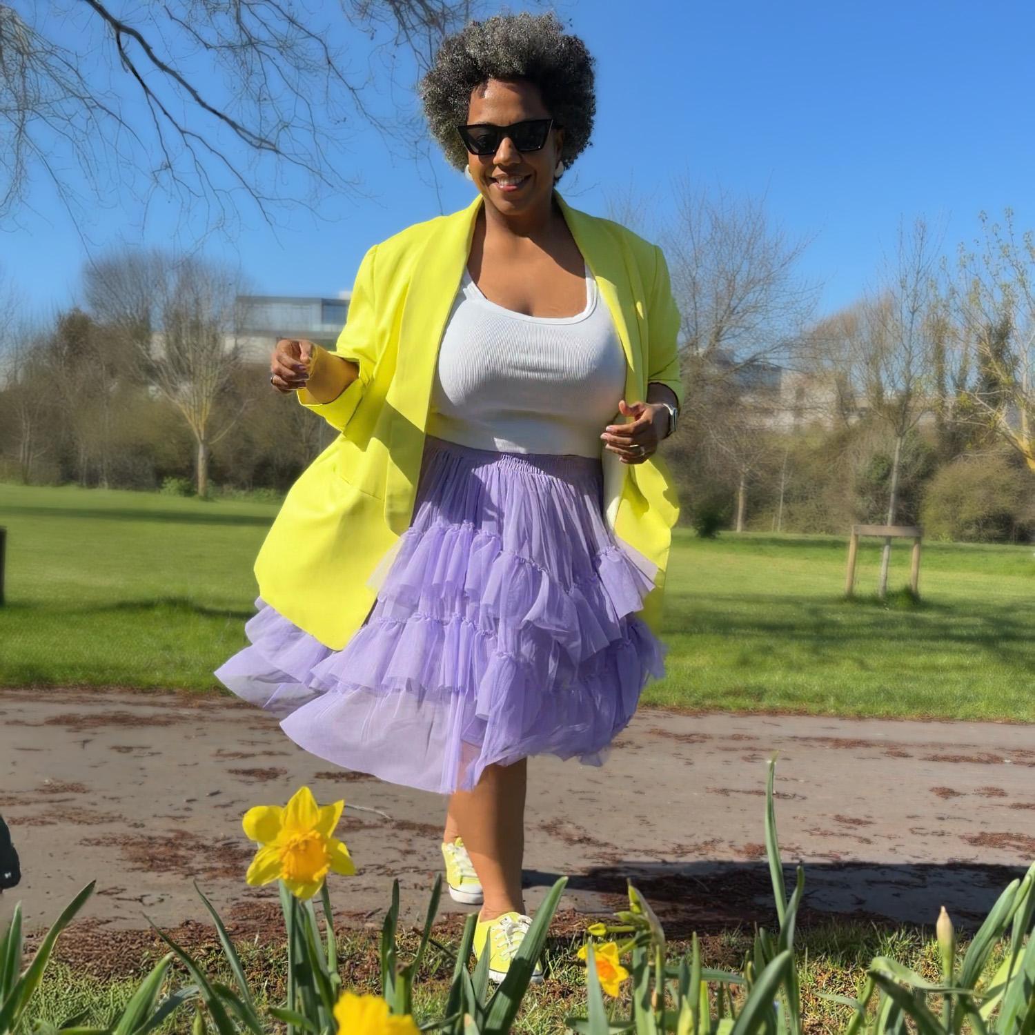 Falda de malla - Lavanda