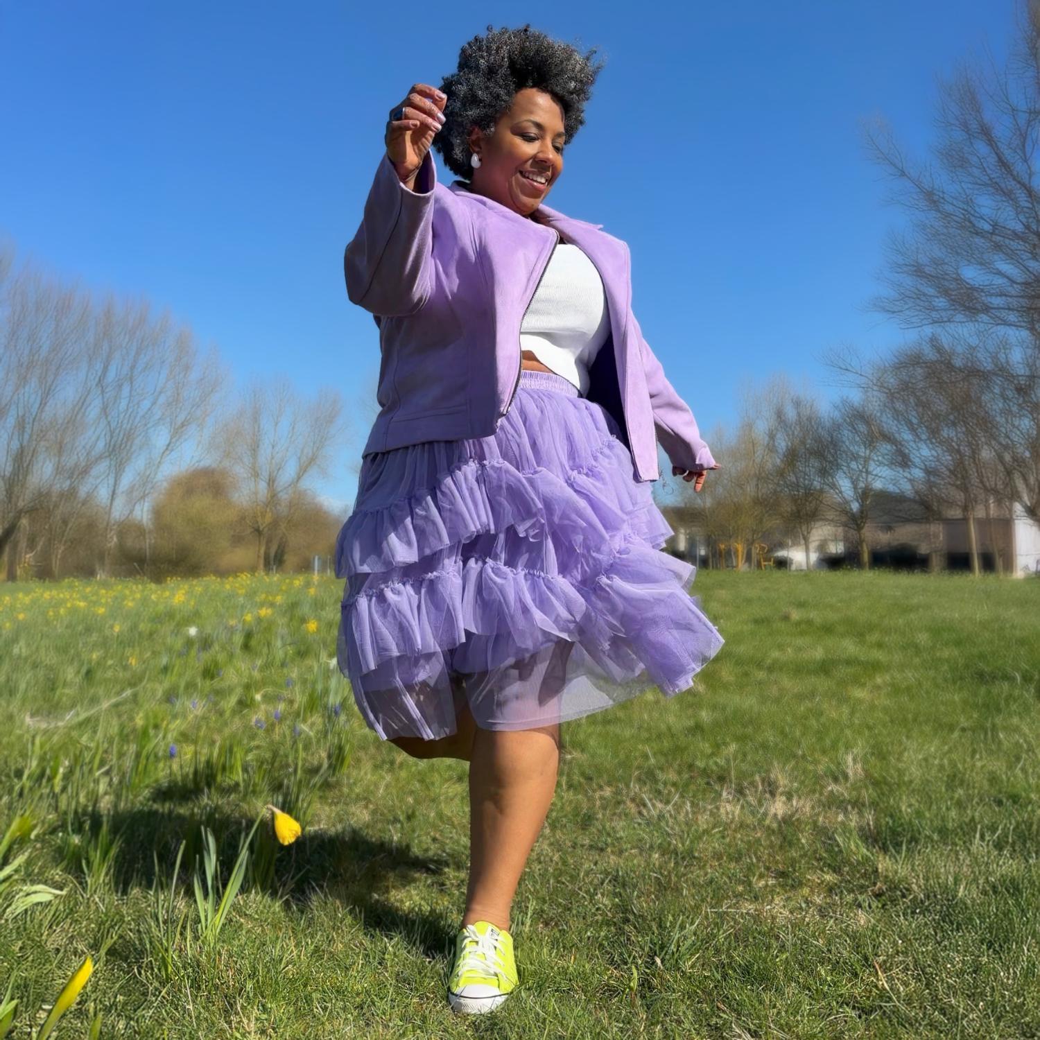 Jupe en maille - Lavande