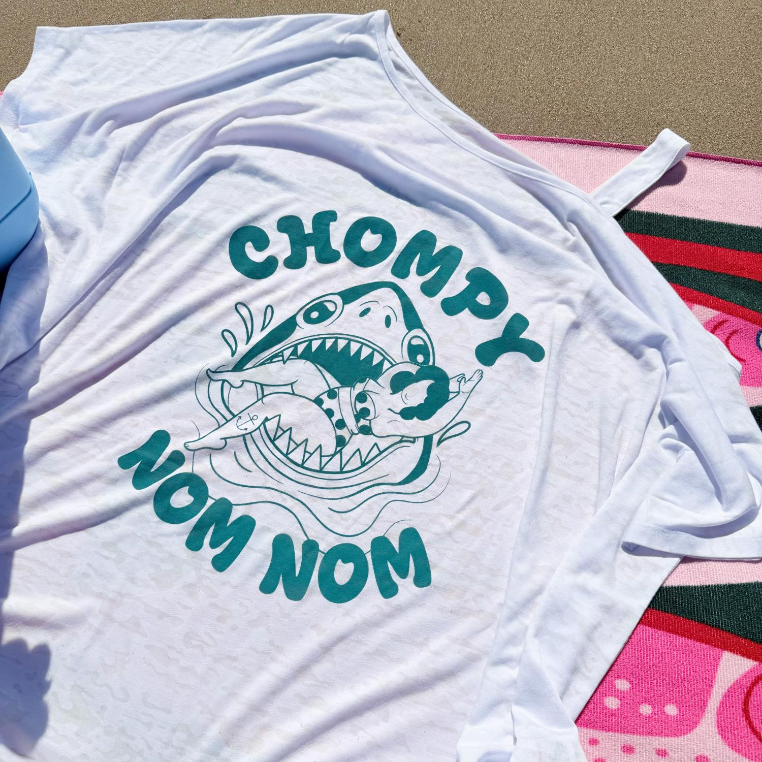 Maglietta con spalle scoperte Debbie - Stampa squalo Chompy