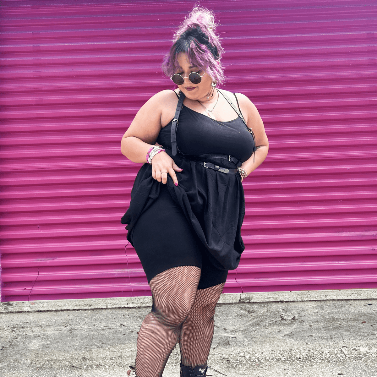 Thighs the Limit Fishnets - Svart