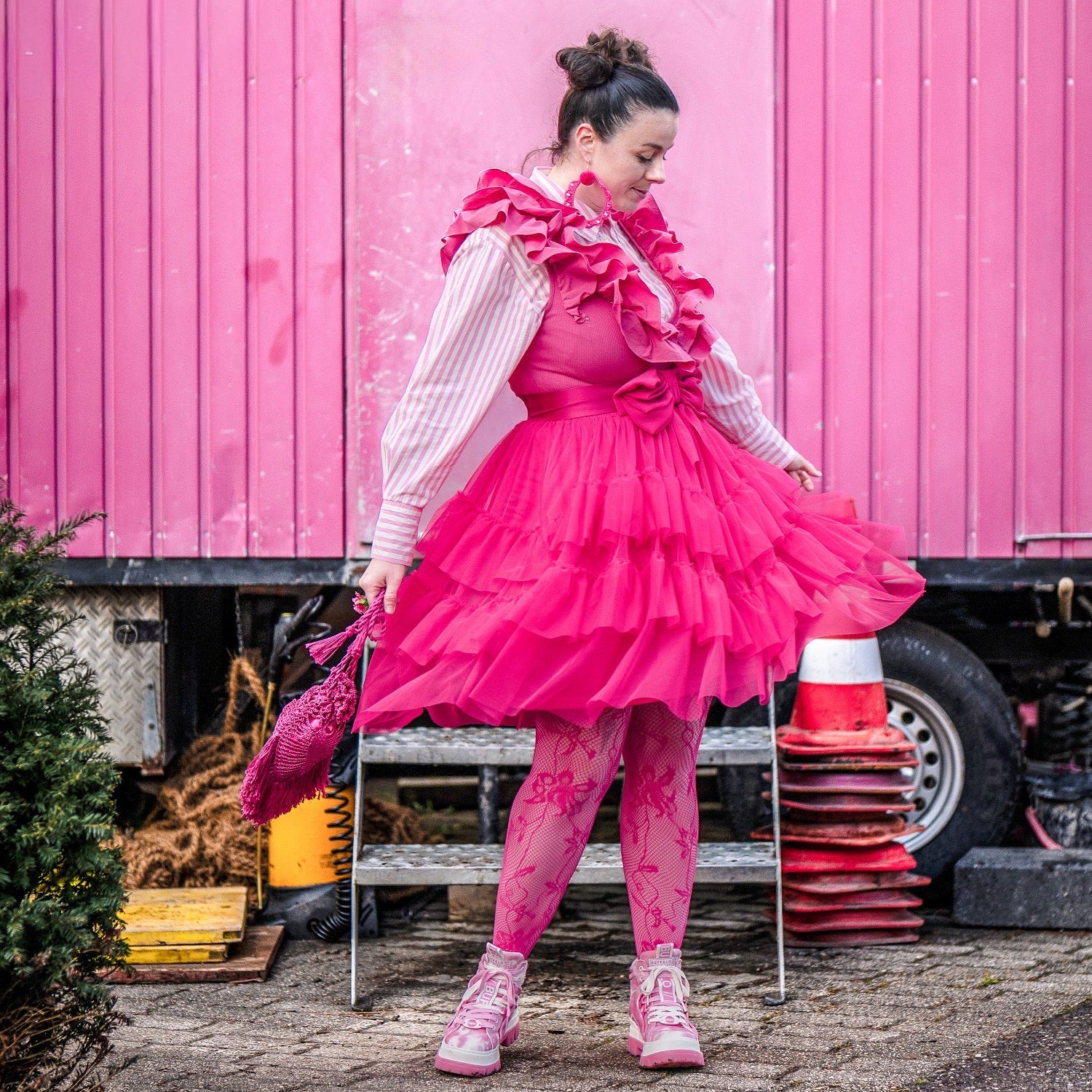 Spódnica z siateczki – kolor granatowy