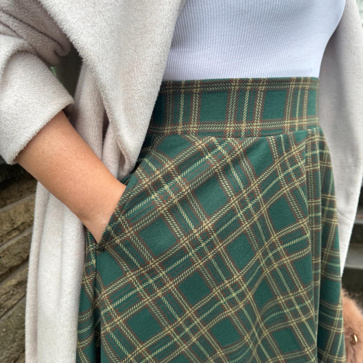 Plaid Flare Skirt - Glenfern