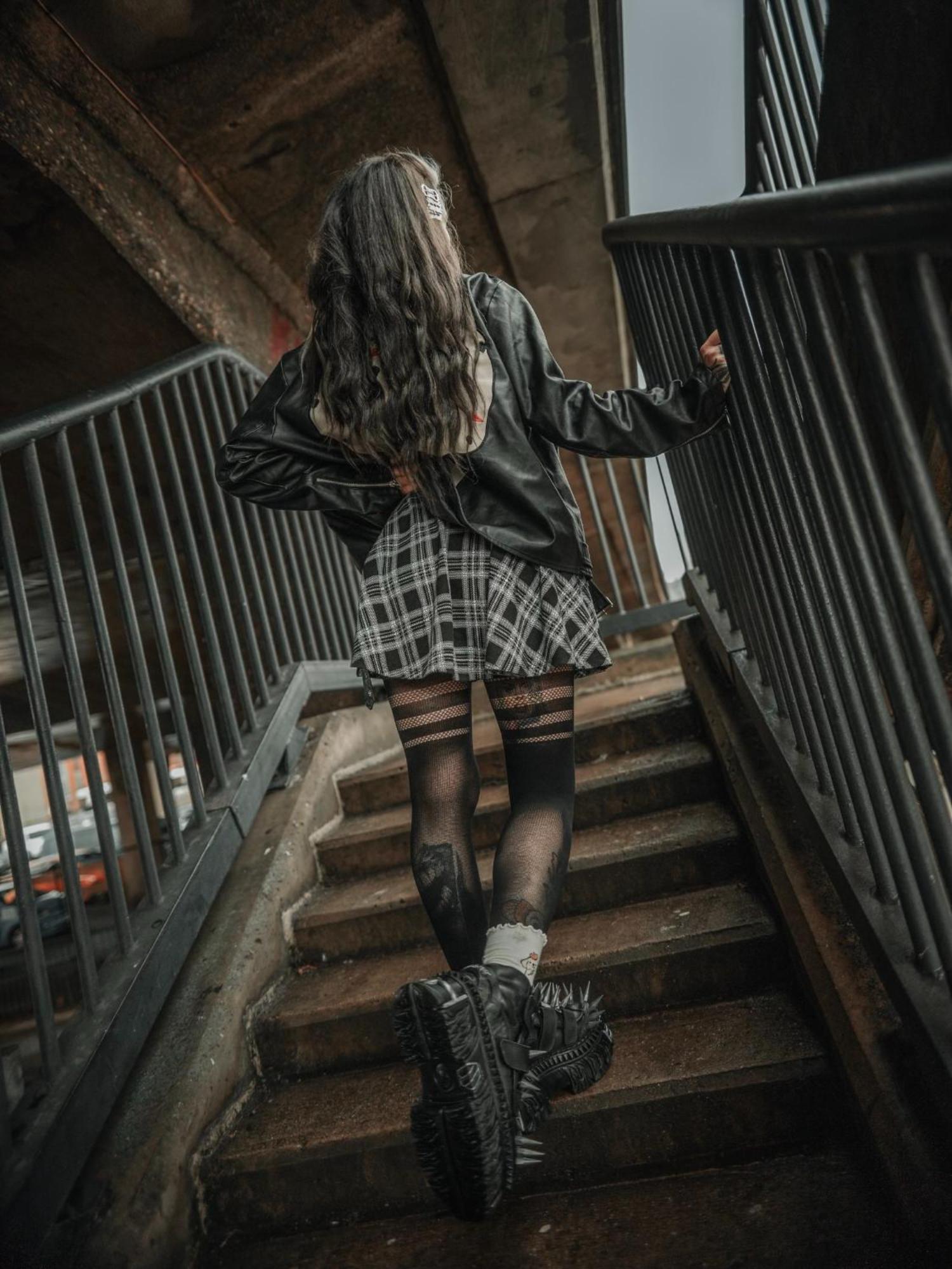 Plaid mini-flare nederdel - Cairn