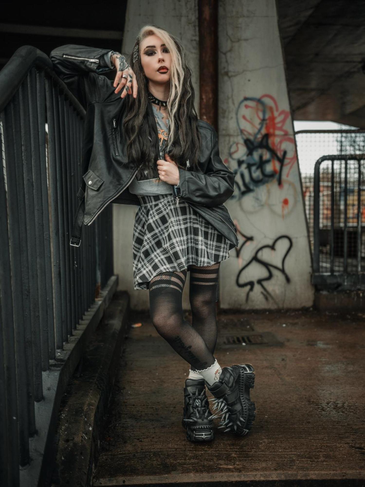 Plaid mini-flare nederdel - Cairn