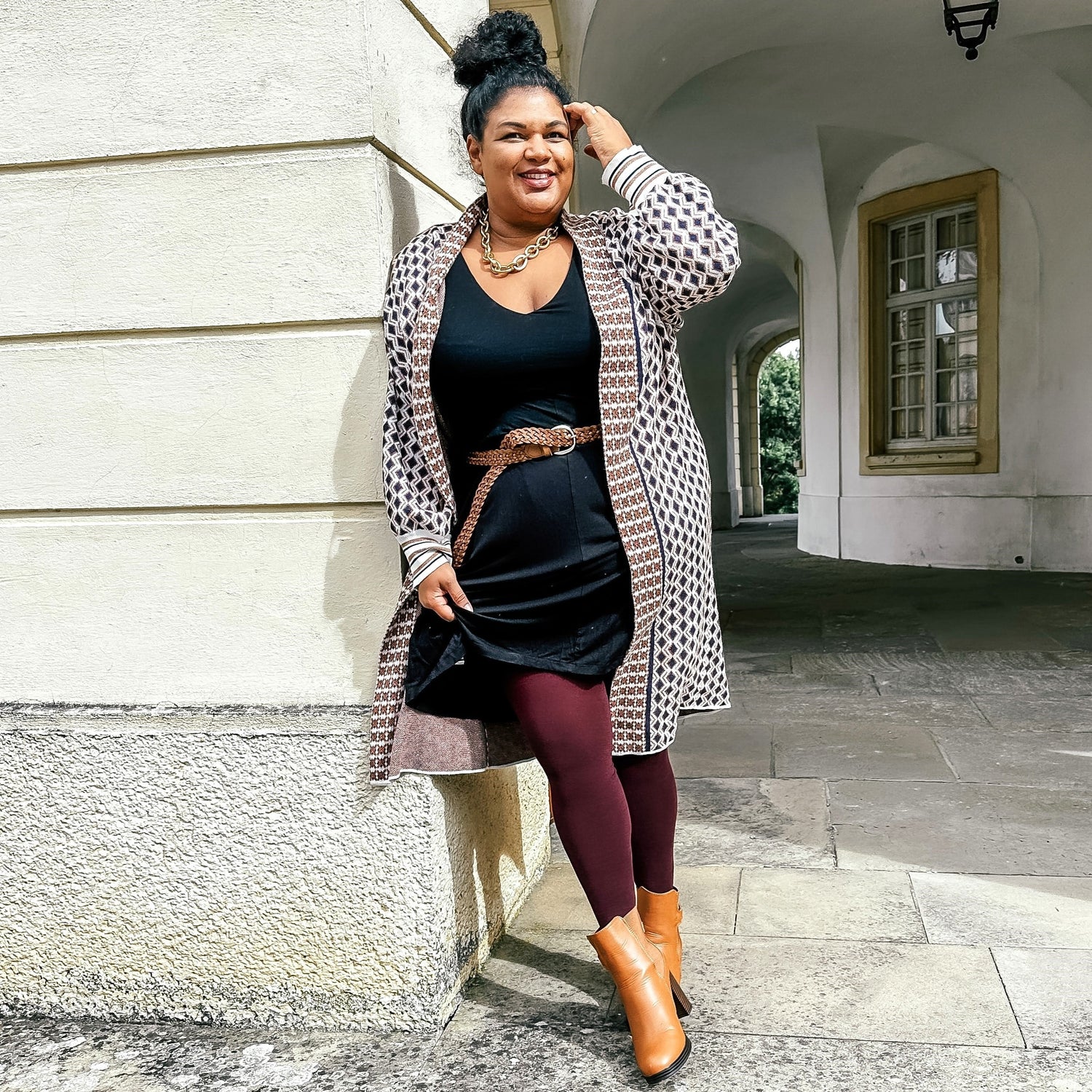 Strømpebukser i merinould - Red Velvet Cake