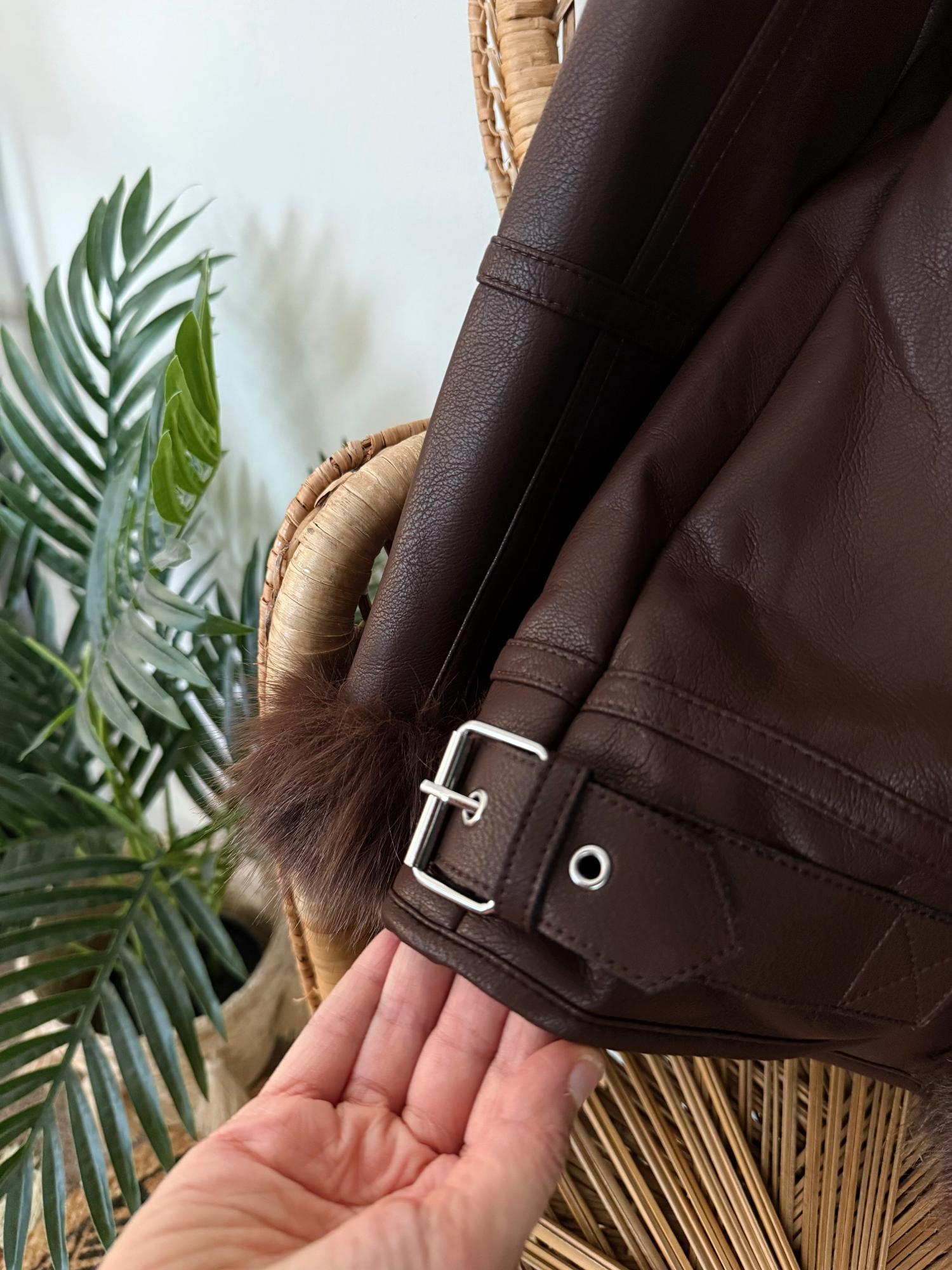 Amelia Aviator-jakke - Brun