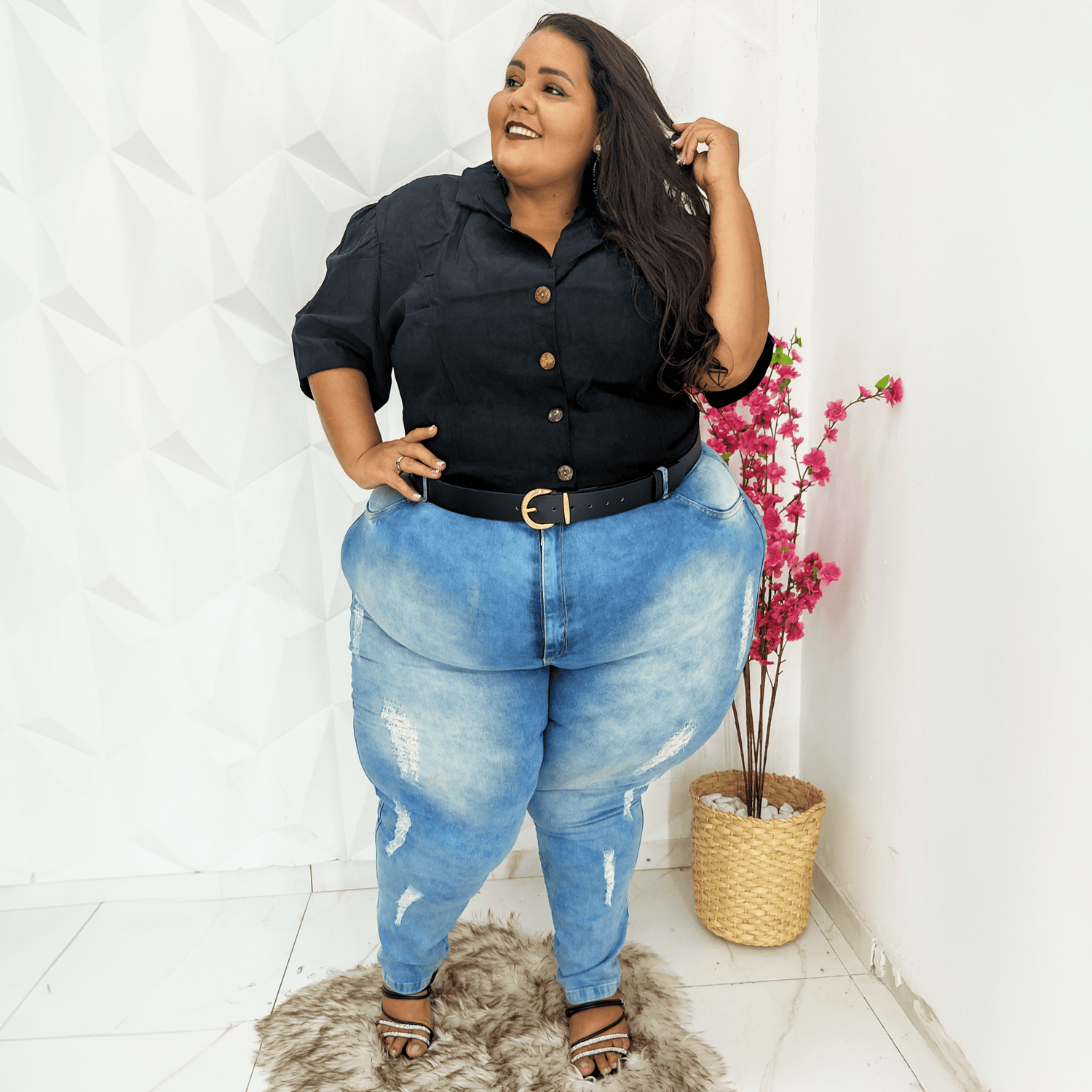 Taljebælte i vegansk læder - guld