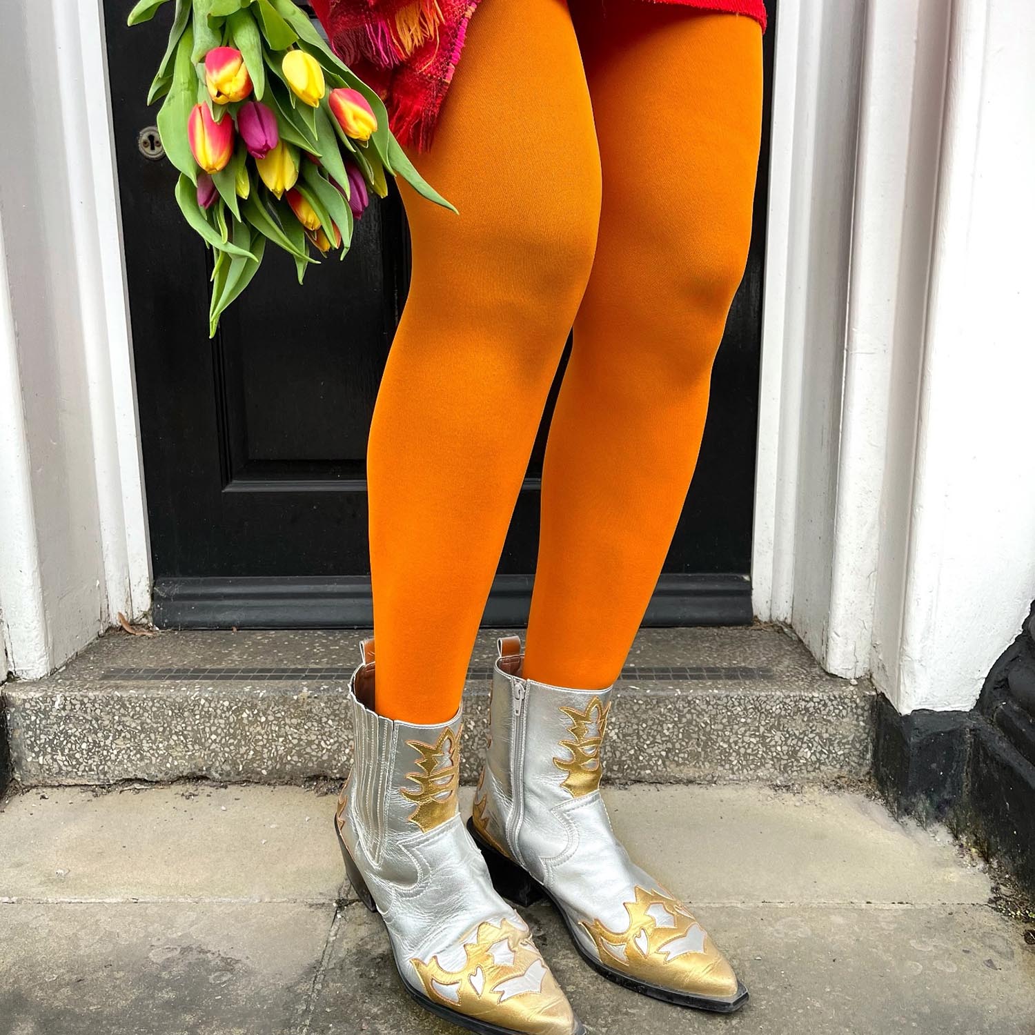 80 denier strømpebukser - Papaya