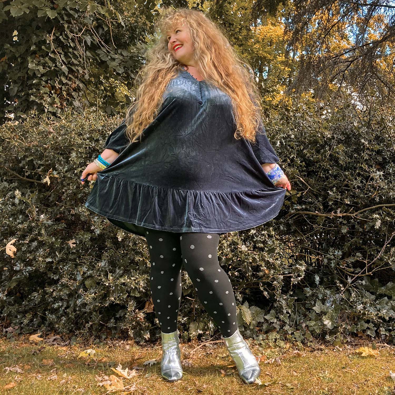 Jule strømpebukser - Polka Bear