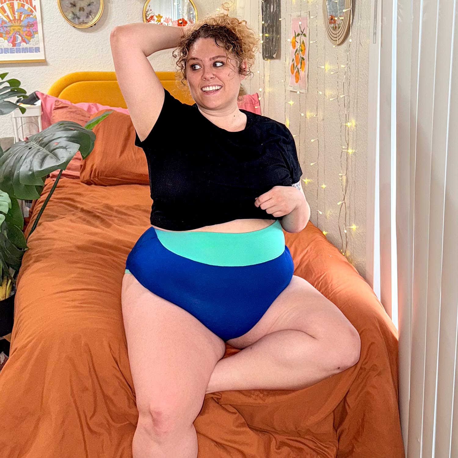 Super High Waist Duo Knickers i økologisk bomuld - Arabesque & Mint