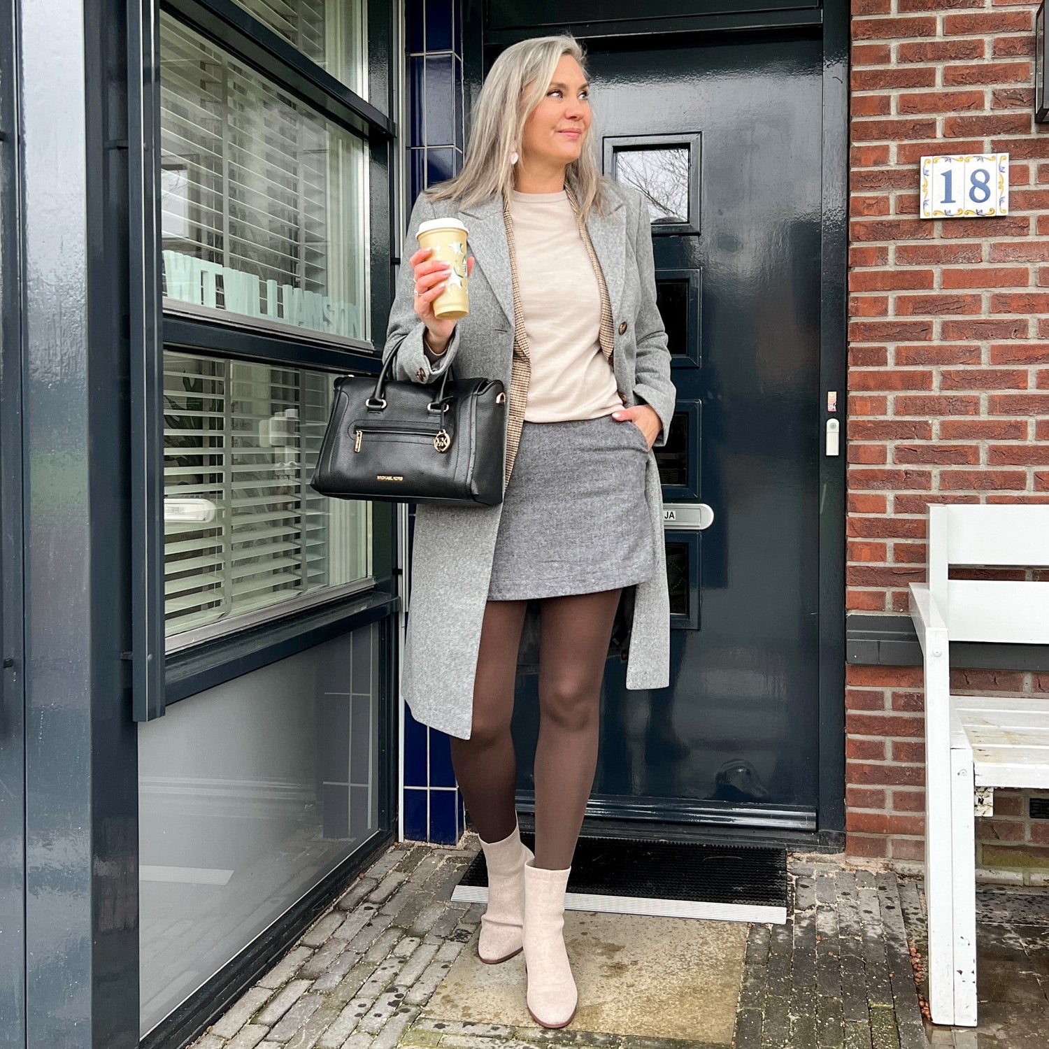 Huggy Light kompressionsstrømpebukser - varm chokolade