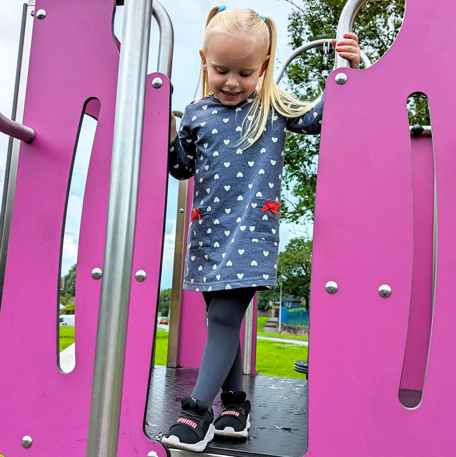 Strømpebukser til børn - skifergrå