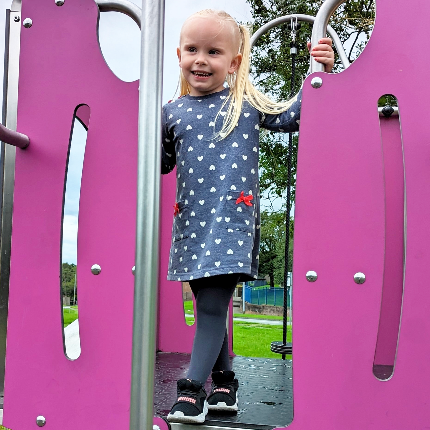 Strømpebukser til børn - skifergrå