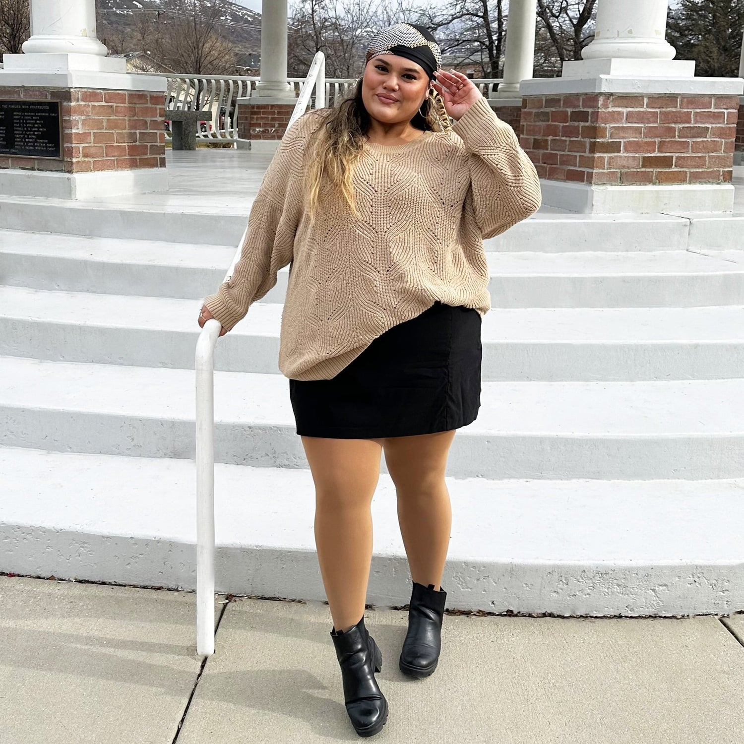 Huggy Light kompressionsstrømpebukser - Caramel Latte