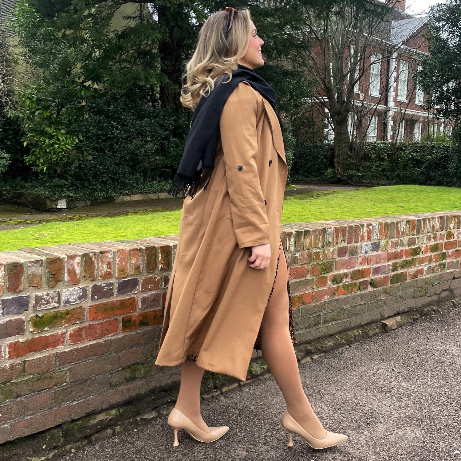 Huggy Light kompressionsstrømpebukser - Caramel Latte