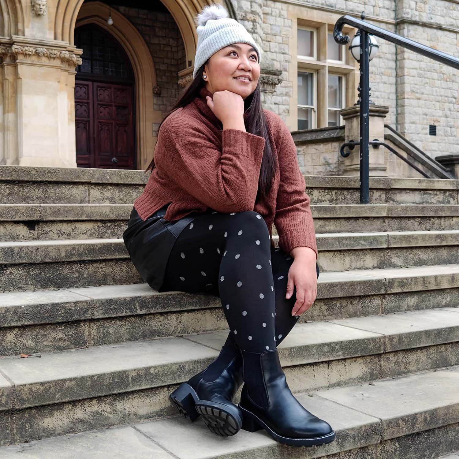 Jule strømpebukser - Polka Bear