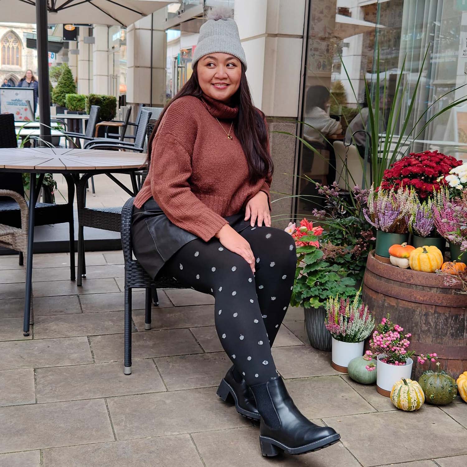 Jule strømpebukser - Polka Bear