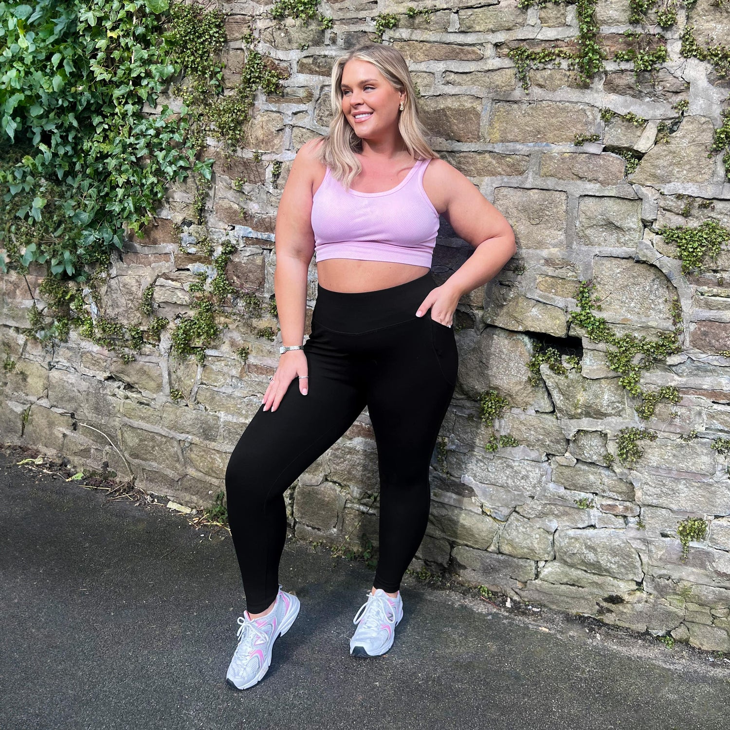 Lange Squat Proof Leggings (V2) - 3 par i sort