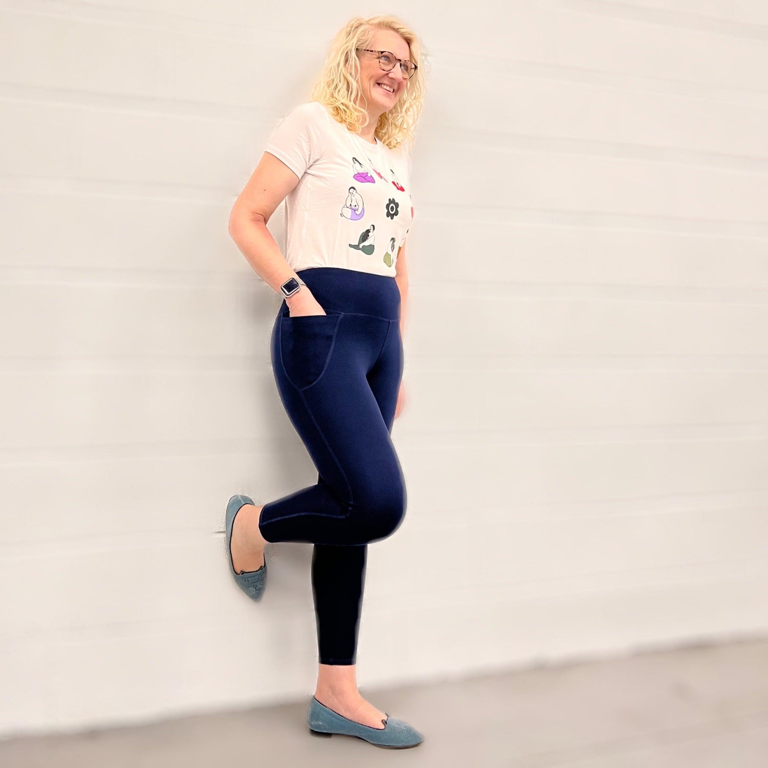 Squat Proof lange leggings - marineblå