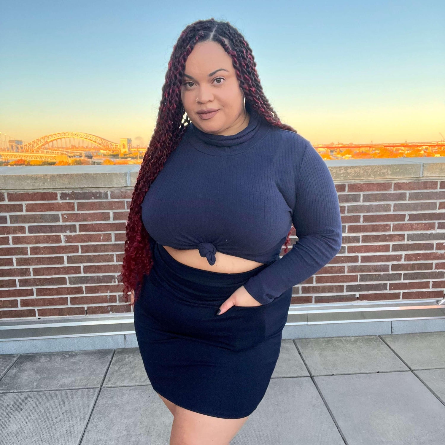 Mini nederdel - Navy