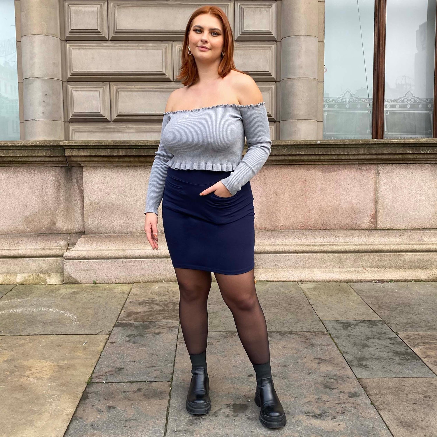 Mini nederdel - Navy