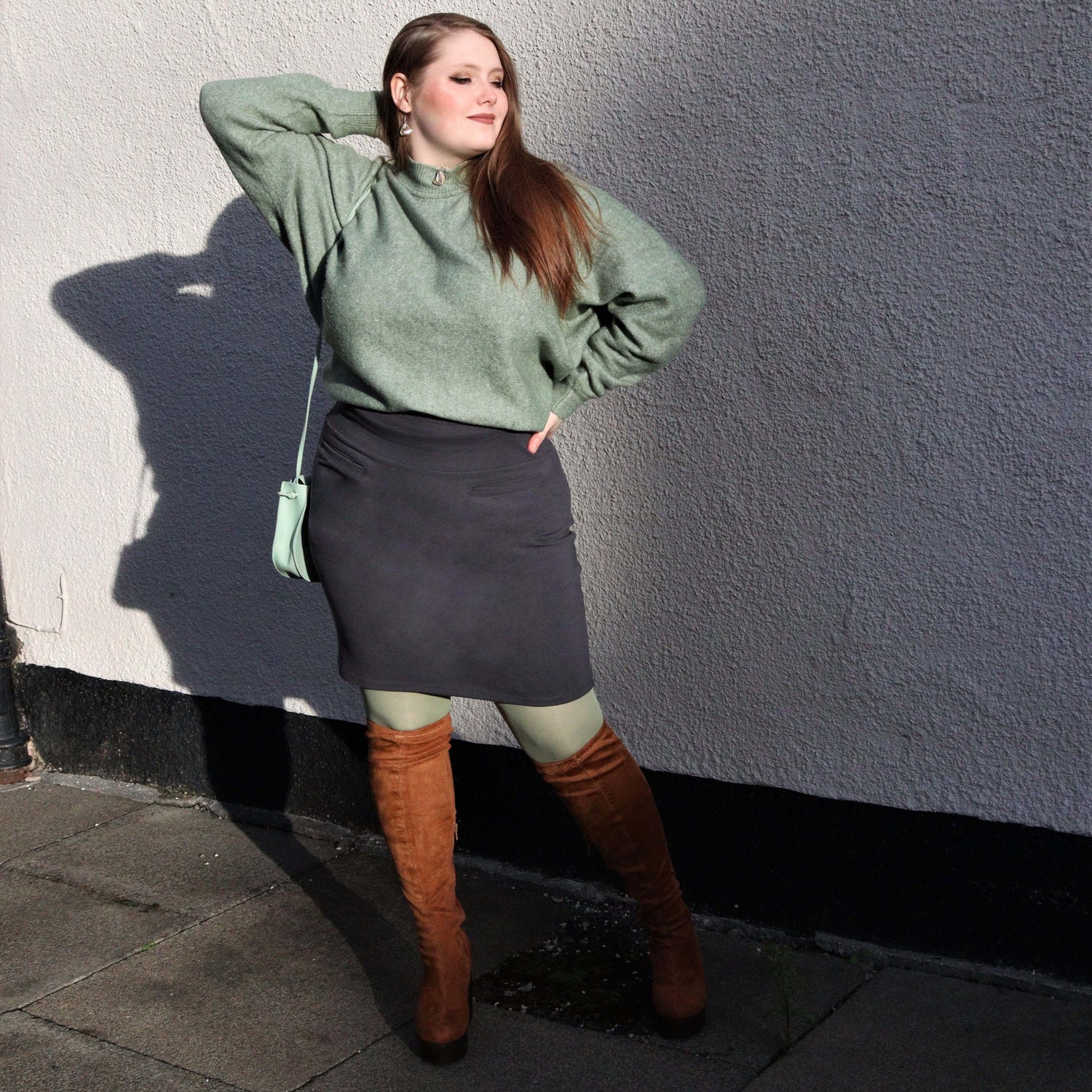 Mini nederdel - skifergrå